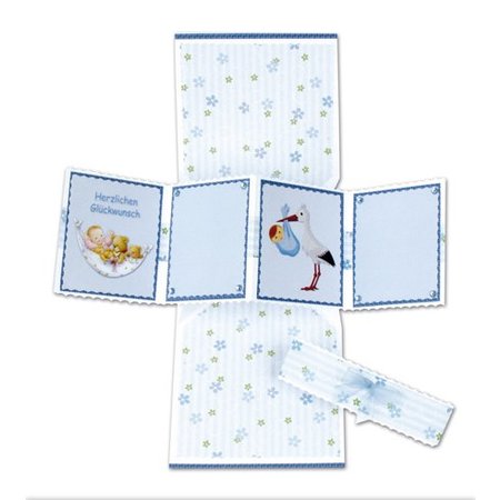 BASTELSETS / CRAFT KITS: Klappkarten Set Geburt