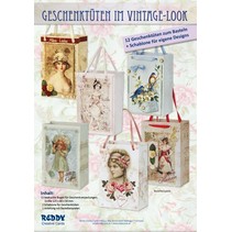 livret de Craft contenant 12 sacs-cadeaux, vintage et Nostalgie