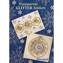 A5 Arbeitsbuch: Transparente Glitter Sticker