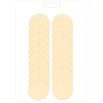 24 gift tags in white