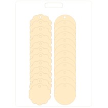 24 gift tags in white