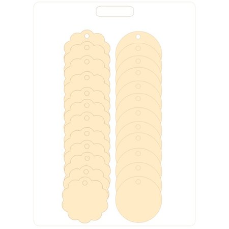 BASTELZUBEHÖR / CRAFT ACCESSORIES 24 étiquettes cadeaux en blanc