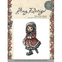Amy Design - Rubber Stamp - Skating girl