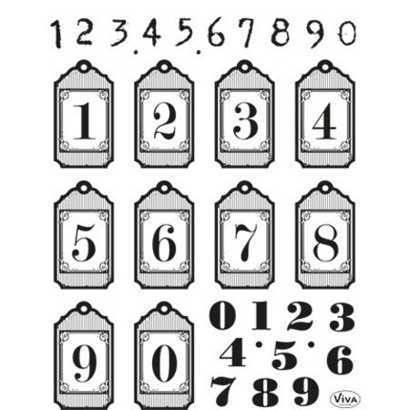 Stempel / Stamp: Transparent Transparant stempel: hangtags met aantallen
