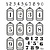 Stempel / Stamp: Transparent timbre transparent: hangtags avec des numéros