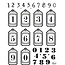 Stempel / Stamp: Transparent Transparant stempel: hangtags met aantallen