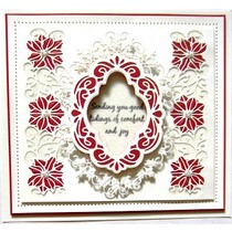 Punzonado y estampado en relieve plantillas: Navidad marco decorativo