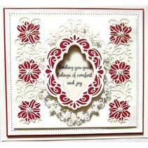 Punching and embossing templates: Christmas decorative frame