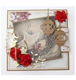 Joy!Crafts und JM Creation Ponsen en embossing sjablonen: 3D Bal van Kerstmis