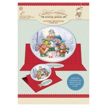 A5 Easel Decoupage kort Kit, "Winter Wishes"