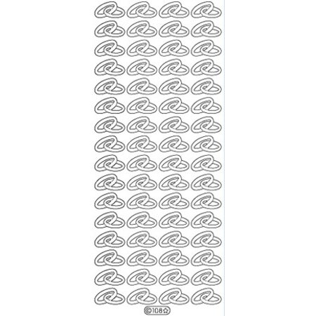 Sticker Ziersticker, Hochzeitsringe