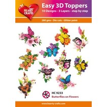 10 jolis motifs 3D Chipboard! Simple emballé dans un petit sac