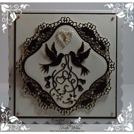 Wild Rose Studio`s Coupe et de gaufrage pochoirs in Love