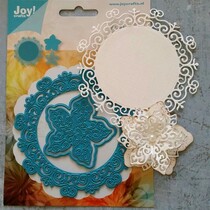 Punching and embossing templates: Circle with flower