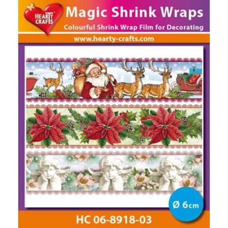 BASTELZUBEHÖR / CRAFT ACCESSORIES Magic shrink films, Christmas (⌀ 6 cm)