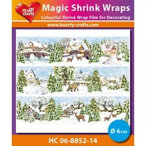 Magisk krympe film Winter Village (⌀ 6 cm)