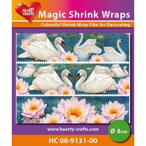 Magisk krympe film, svaner (⌀ 8 cm)