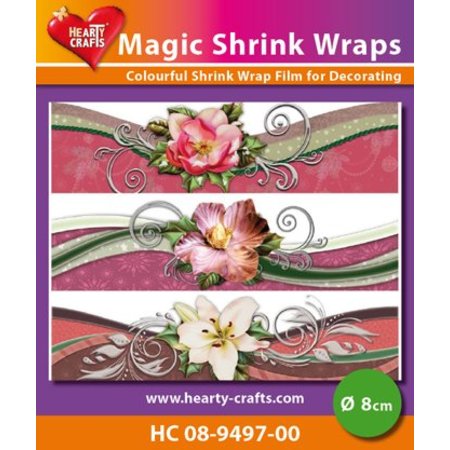 BASTELZUBEHÖR / CRAFT ACCESSORIES Magic skrumpe film, blomster (⌀ 8 cm)