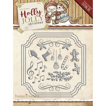 Punching and embossing template: Set of Christmas designs