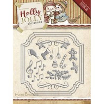 Punching and embossing template: Set of Christmas designs