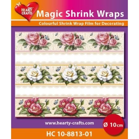 BASTELZUBEHÖR / CRAFT ACCESSORIES Magic shrink films, Rosen (⌀ 10 cm)