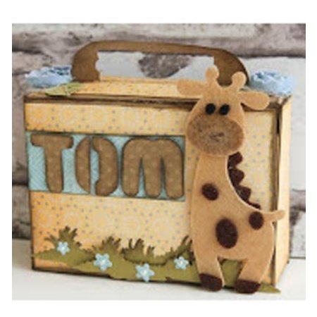 Dutch DooBaDoo A4 Template: Card type, Geschenkschachtel
