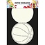 Dutch DooBaDoo A4 Template: Card type, kaarten in de vorm van een bal