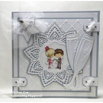 Corte y estampado en relieve plantillas, estrella pañito