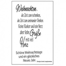 sello transparente: letras en alemán para la Navidad