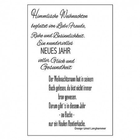 Stempel / Stamp: Transparent Transparent stamp: German lyrics for Christmas