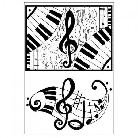 Stempel / Stamp: Transparent selo transparente: Music