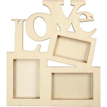 Objekten zum Dekorieren / objects for decorating Collage de 3 cadre en bois et le mot "AMOUR"