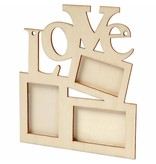 Objekten zum Dekorieren / objects for decorating Collage of 3 wooden frame and the word "LOVE"