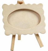 Objekten zum Dekorieren / objects for decorating Cadre sur un chevalet, taille 13,2 x11, 5 cm. en bois