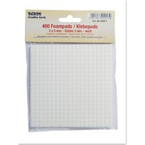 Foampads, 5 x 5 mm hvit
