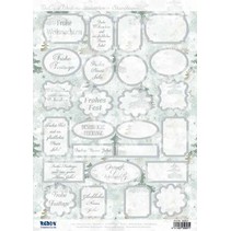 Die cut sheets with labels