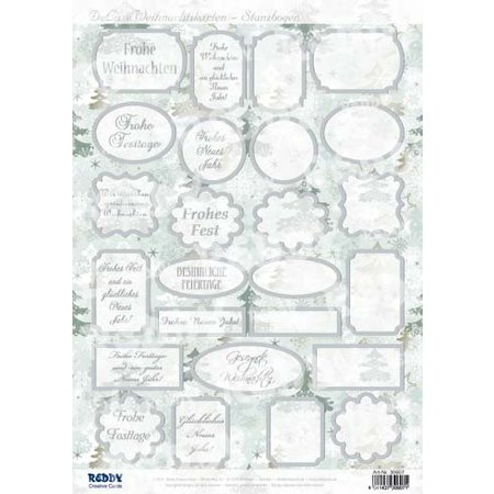 Embellishments / Verzierungen Die cut sheets with labels