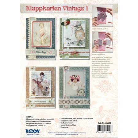 BASTELSETS / CRAFT KITS: Klappkartenset, Vintage I