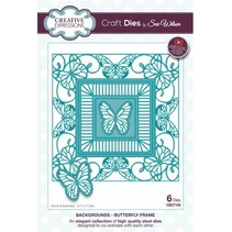 Punching and embossing template: butterfly decorative frame
