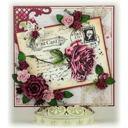 Joy!Crafts und JM Creation Ponsen en embossing sjabloon: Roll up rozen