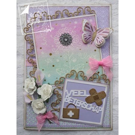 Joy!Crafts und JM Creation Ponsen en embossing sjabloon: Roll up rozen