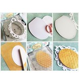 Sizzix Stempelen en embossing folder SET: 4 Oval sierlijst