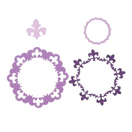 Sizzix Estampillage et dossier de gaufrage SET: 3 Ronde cadre décoratif