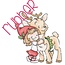 C.C.Designs Rubber stamp: Angel with reindeer
