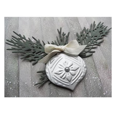 Marianne Design Troquelado y estampado en relieve plantilla: rama de árbol de pino de Tiny