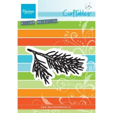 Marianne Design Ponsen en embossing sjabloon: Tiny's boomtak van de pijnboom