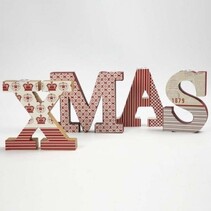 Buchstaben, XMAS mit Einsatz für Kerzen