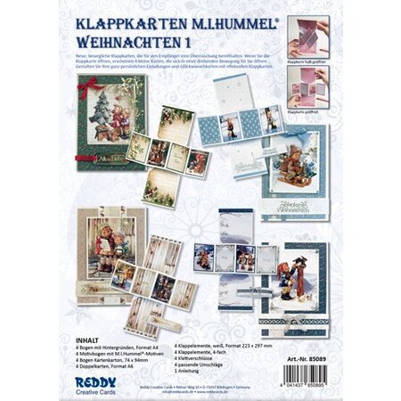 BASTELSETS / CRAFT KITS: Klappkartenset HUMMEL Weihnachten I