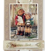 BASTELSETS / CRAFT KITS: Klappkartenset HUMMEL Weihnachten I