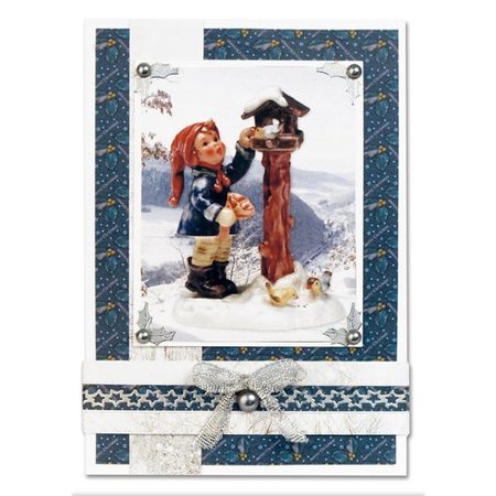 BASTELSETS / CRAFT KITS: Klappkartenset HUMMEL Weihnachten I